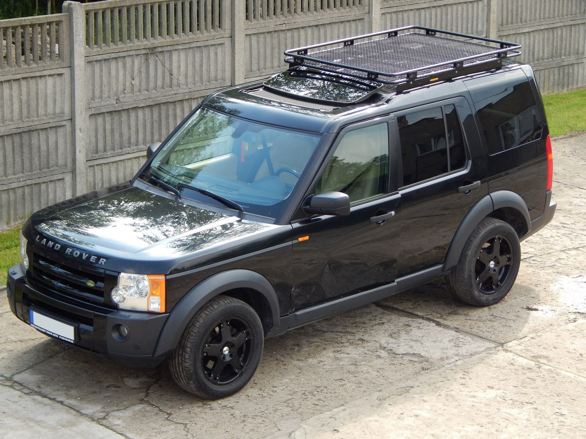 Takstativ Plattform fra ukjent produsent til Land Rover Discovery 3 for ekstra bagasje og utstyr