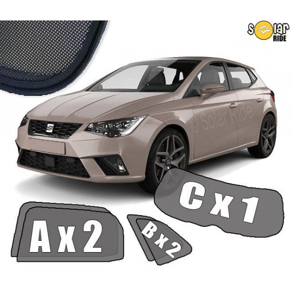 Sr solskjerm i akryl til Seat Ibiza V - vindavviser med enkel montering og beskyttelse mot regn