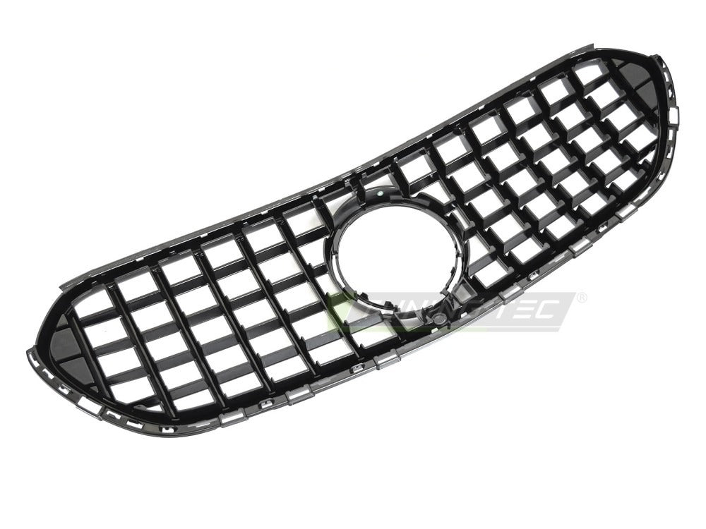 Grill Mercedes GLC X254 22- blank sort med festedetaljer.
