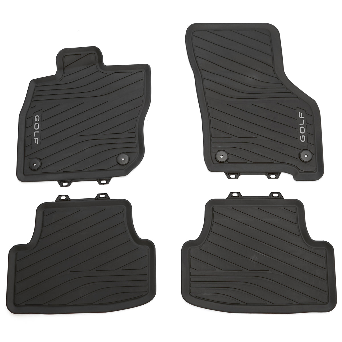 Gulvmatter Vw Golf VIII Mild-Hybrid (2020-) – HDTE - High-density Termoplast-elastomer | VAG OEM - detaljer