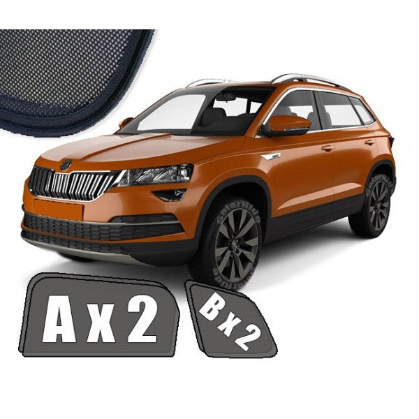 Sr solskjerm i akryl til Skoda Karoq som beskytter mot sol og regn med enkel montering