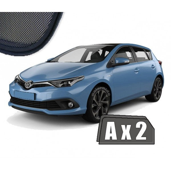 Sr solskjerm i akryl til Toyota Auris II med roykfarget finish for vindavviser og regnbeskyttelse