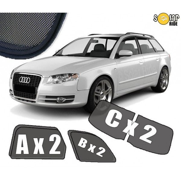 Sr solskjerm i akryl til Audi A4 B7 Avant stasjonsvogn 2004-2008, vindavviser og regnbeskyttelse