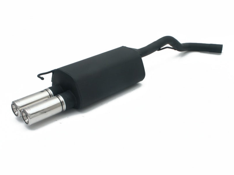 Sluttdemper Ulter A3 8L med 2× N07-2 dobbel rund Ø80 mm endepiper rustfri stål