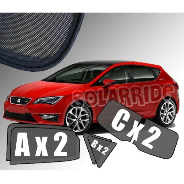 Sr solskjerm i akryl til Seat Leon III (2012-2020) - vindavviser med enkel montering og beskyttelse mot regn