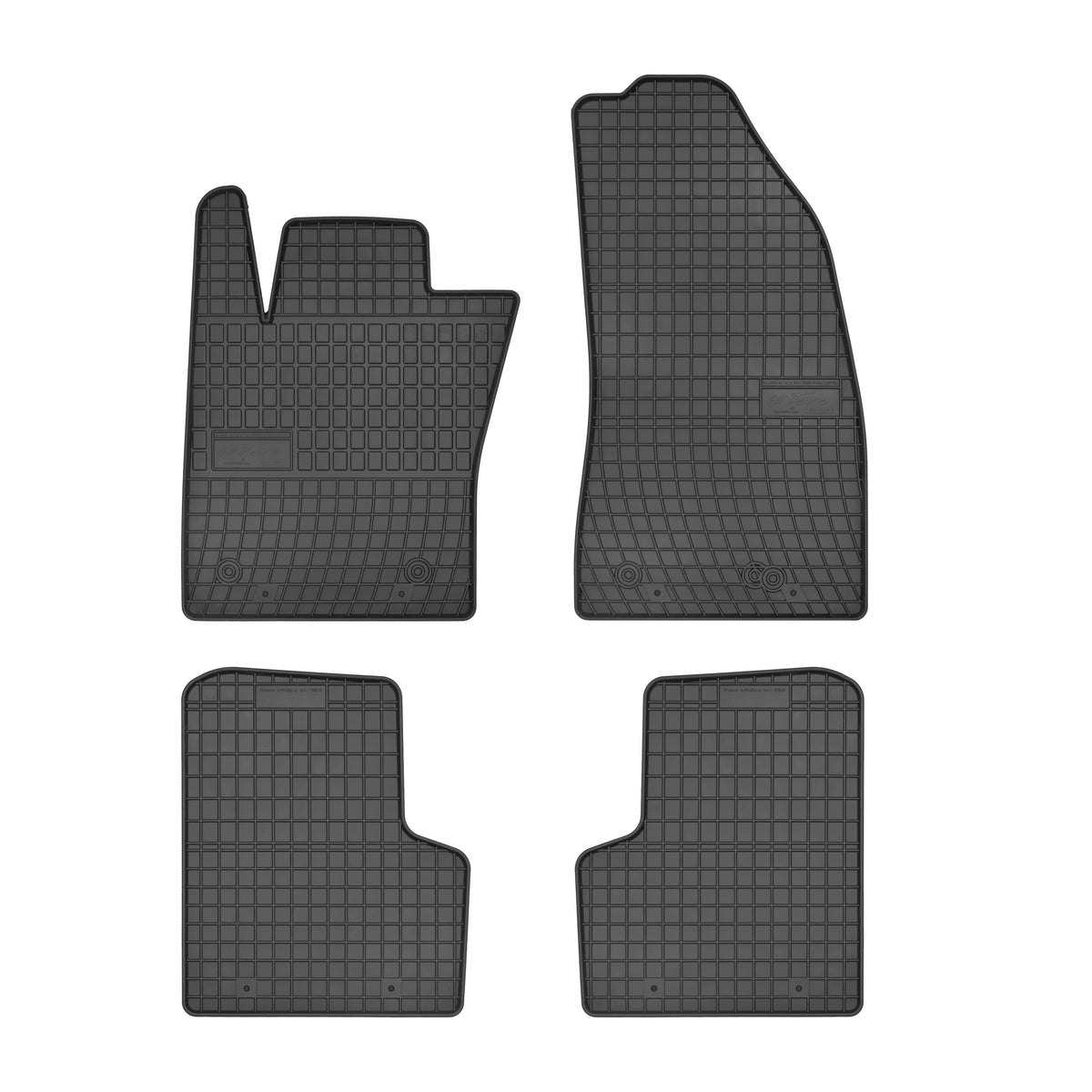 Frogum gummimatter til Jeep Renegade (2014–) – svart/anthracite, 1 cm sidekant, sett med 4 stk