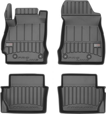 Frogum 3D Premium gulvmatter til Mazda 2 (2007–2014) – svart TPE med 60 mm sidekant, sett med 4 stk.