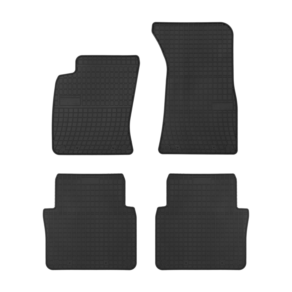 Frogum gummimatter til Audi A8 D3 (2002–2009) – svart med 1 cm sidekant, sett med 4 matter