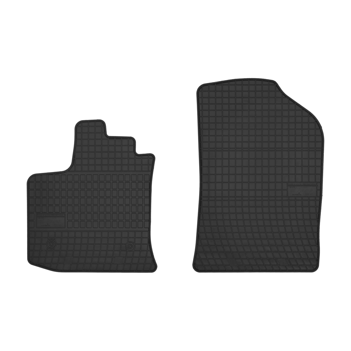 Frogum gummimatter til Dacia Dokker Van (2012–) – svart-anthracite med 1 cm sidekant, sett med 2 stk