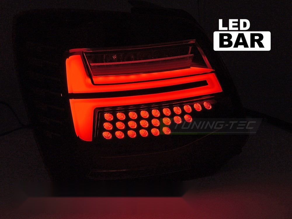 Nærbilde av LED-stripe og lampeglass på baklykt til VW Polo V 6R 09-17