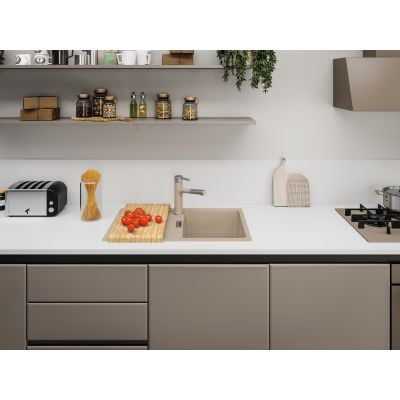 Franke Centro CNG 611-78 kjøkkenvask i beige Fragranite granittkompositt med avrenningsfelt