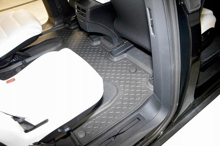 Gulvmatter Tesla Model X (2015-2021) – Antiskli luktfrie gummi TPE - nærbilde