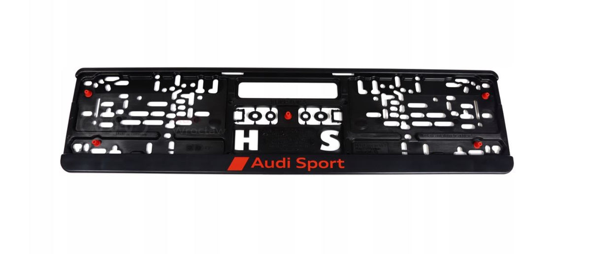Emblem/logo til Audi Sport Edition i titanium black ABS-plast, for montering foran eller bak på bil