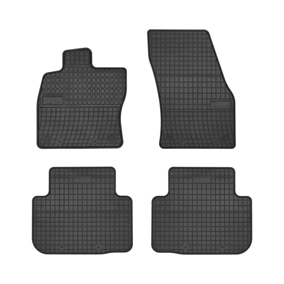 Frogum gummimatter til VW Golf Sportsvan 2014-2020 – svart, 1 cm sidekant, sett med 4 stk