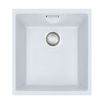 Franke Sirius SID 110-34 kjøkkenvask i Tectonite kompositt, hvit, underliming, 440x365 mm
