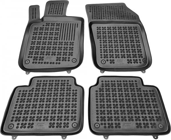 Rezaw-Plast gulvmatter til Volvo S90 / V90 II / V90 Cross Country – svart TPE-gummi med 30 mm høykant, sett med 4 stk.