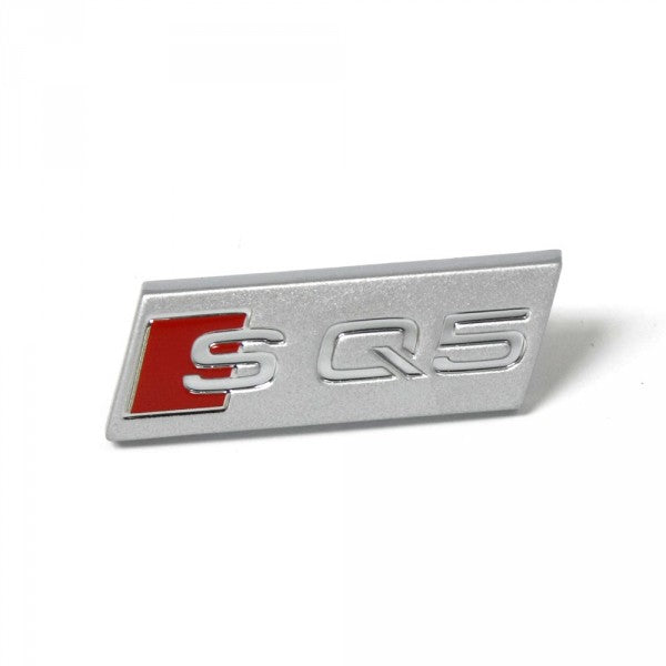 Original Audi emblem til Audi Q5 8R Black / Silver, sort og sølv, for sportsratt i skinn