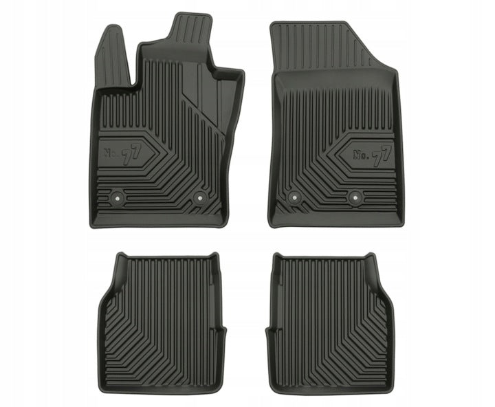 Frogum 3D Premium TPE-gulvmatter til Jeep Compass II (2016–) – svart sett med 4 matter og 40 mm sidekant