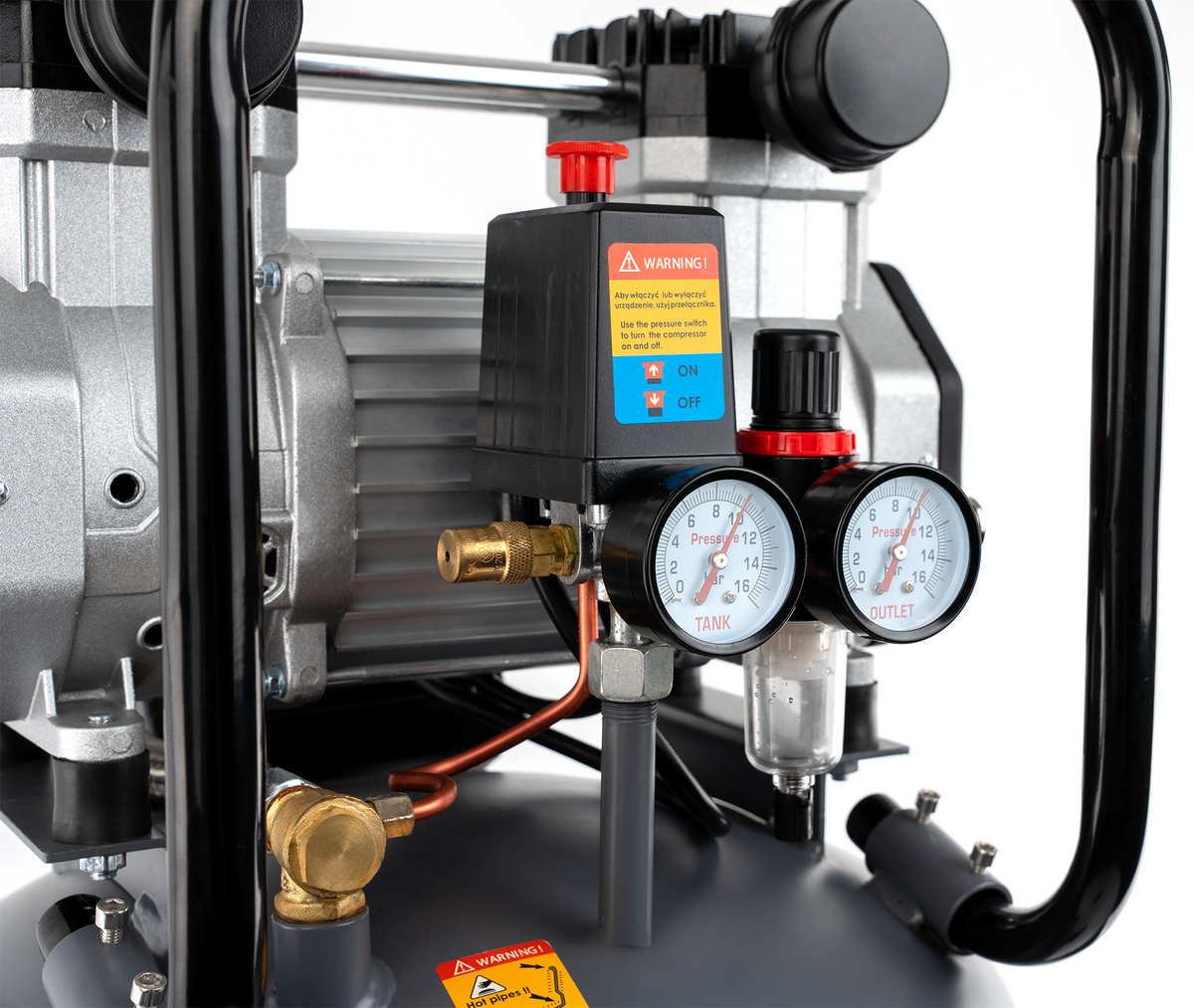 Kompressor Tagred TA3397 oljefri 10 bar kompressor i helfigur