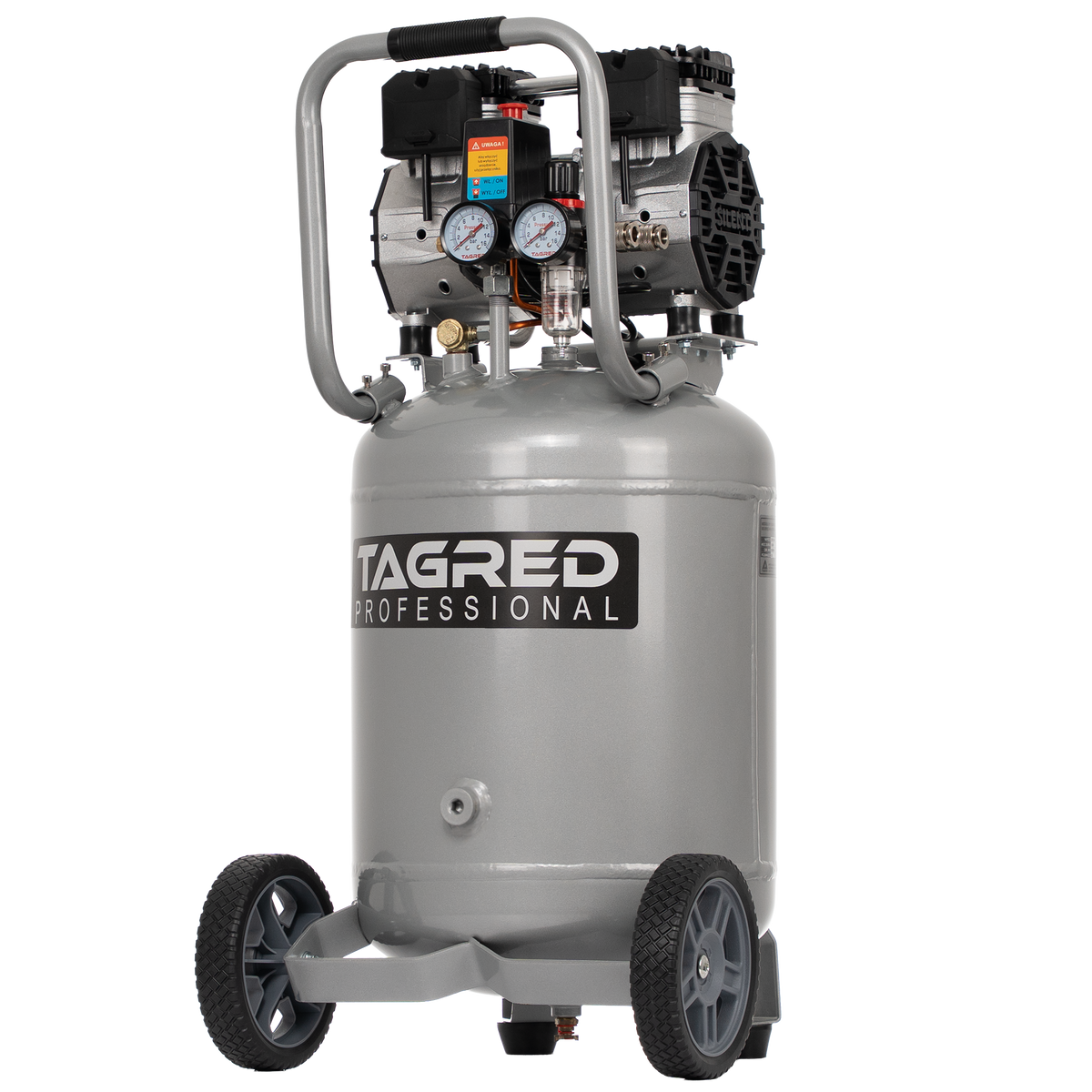 Kompressor Tagred TA3394 oljefri stempelkompressor med 50-liters vertikal tank