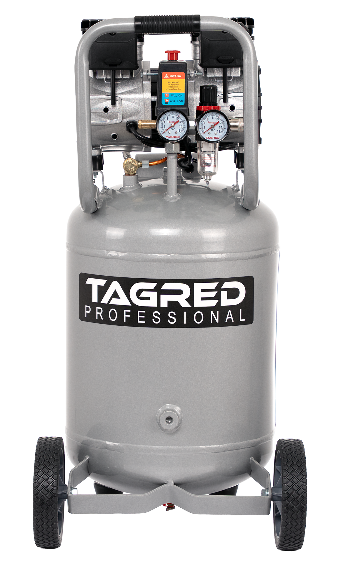 Kompressor Tagred TA3394 transporthjul og gummifotputer for stabil plassering