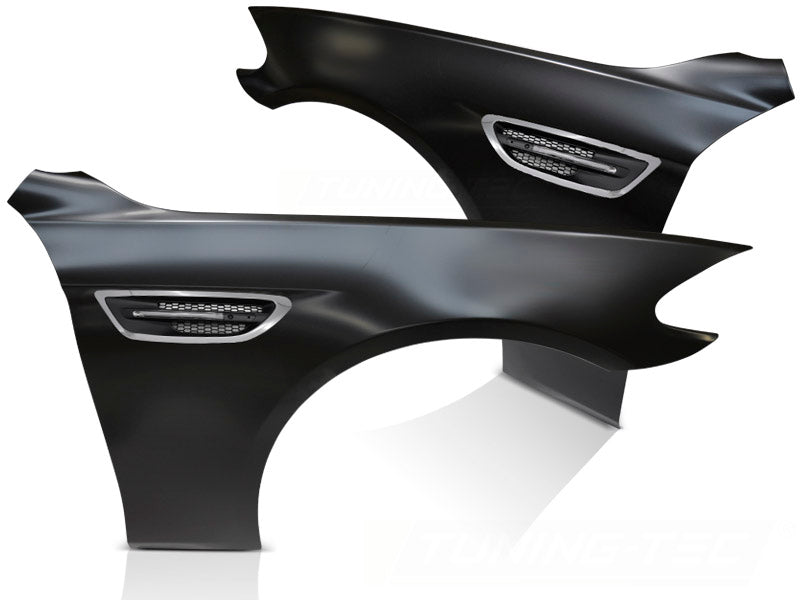 Sport style forskjermer BMW 5-Serie F10 F11 med krom sideventil sett forfra