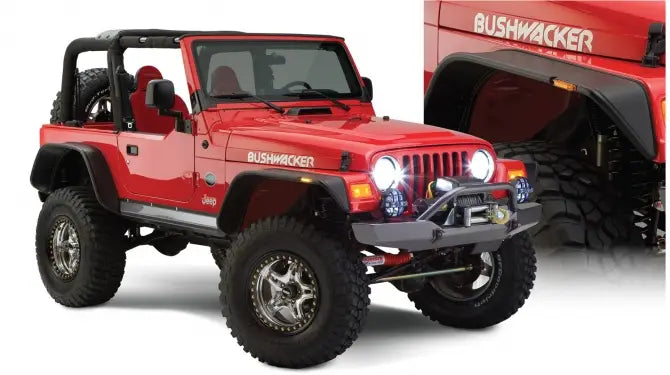 Skjermbreddere Bushwacker Flat Style - Jeep Wrangler TJ | Nomax.no🥇