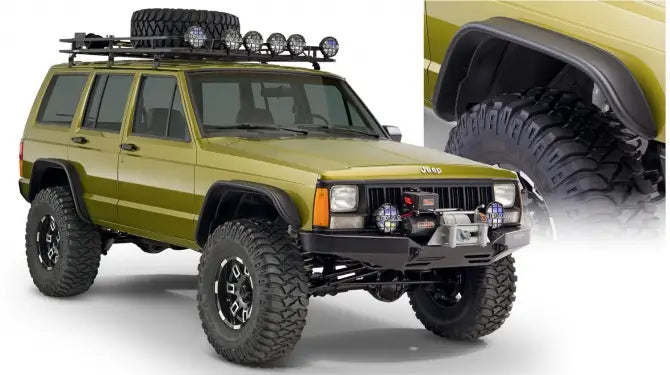 Skjermbreddere Bushwacker Flat Style - Jeep Cherokee XJ | Nomax.no🥇