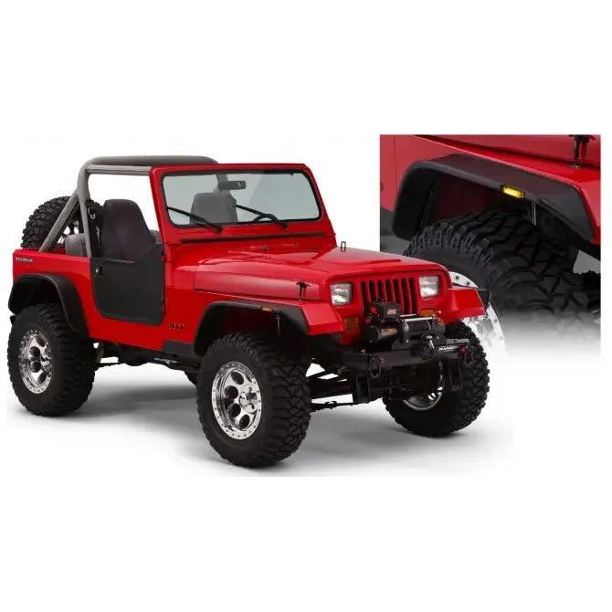 Skjermbreddere Bushwacker Flat Style - Jeep Wrangler YJ | Nomax.no🥇