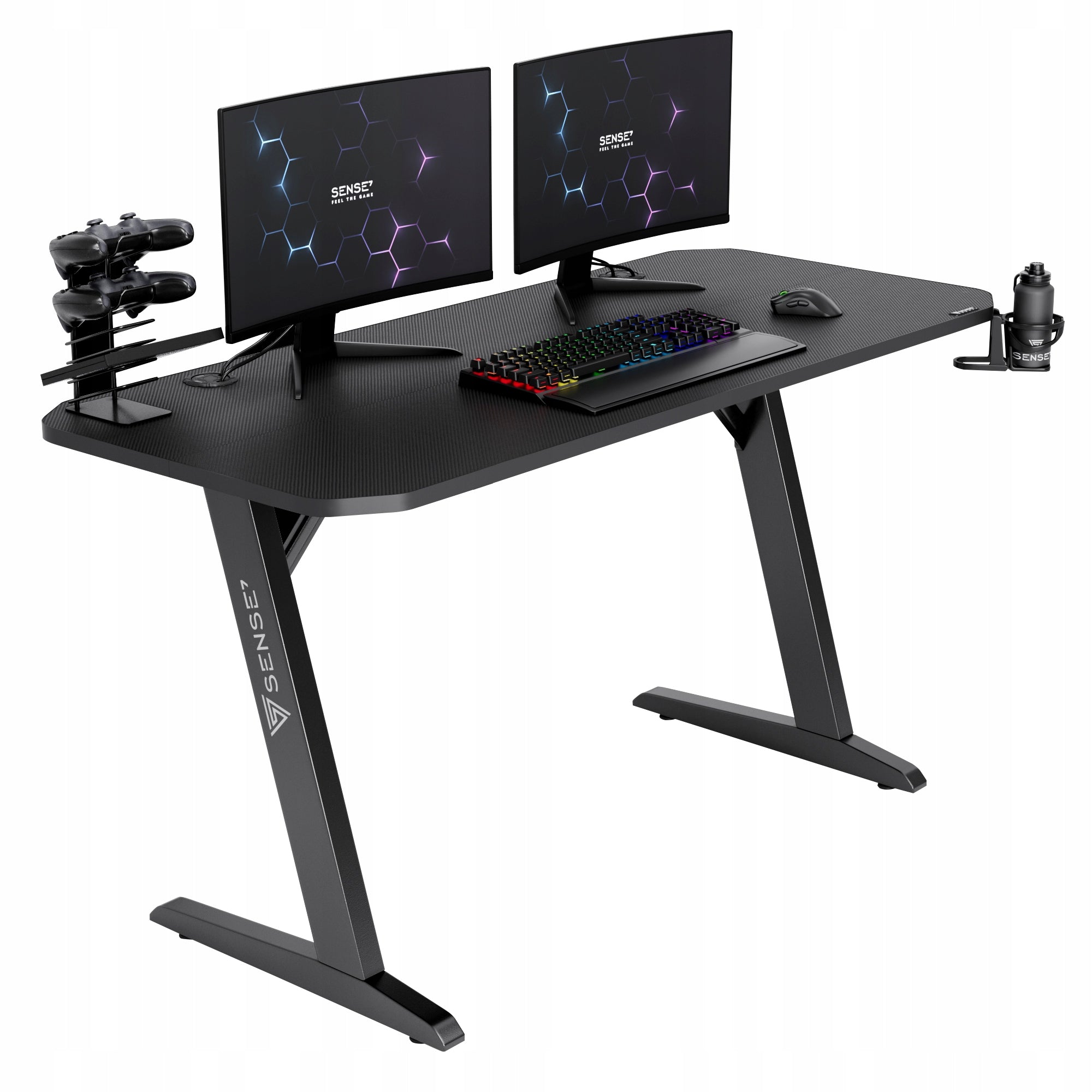 Gaming Skrivebord for Datamaskiner med Tilbehør 140x60 cm Sense7 Nomad