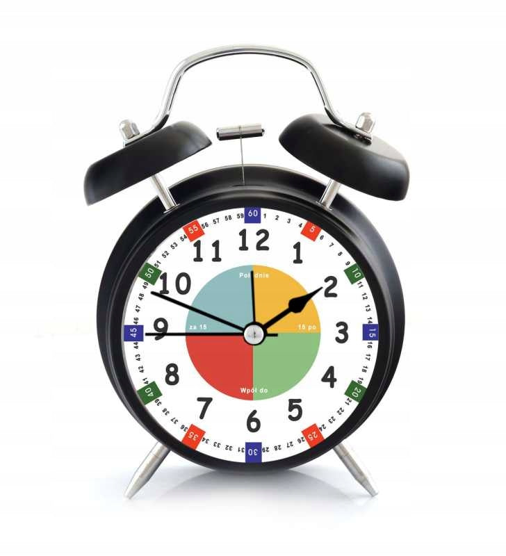 Vekkerklokke med ringeklokker for læring av klokken N1-2