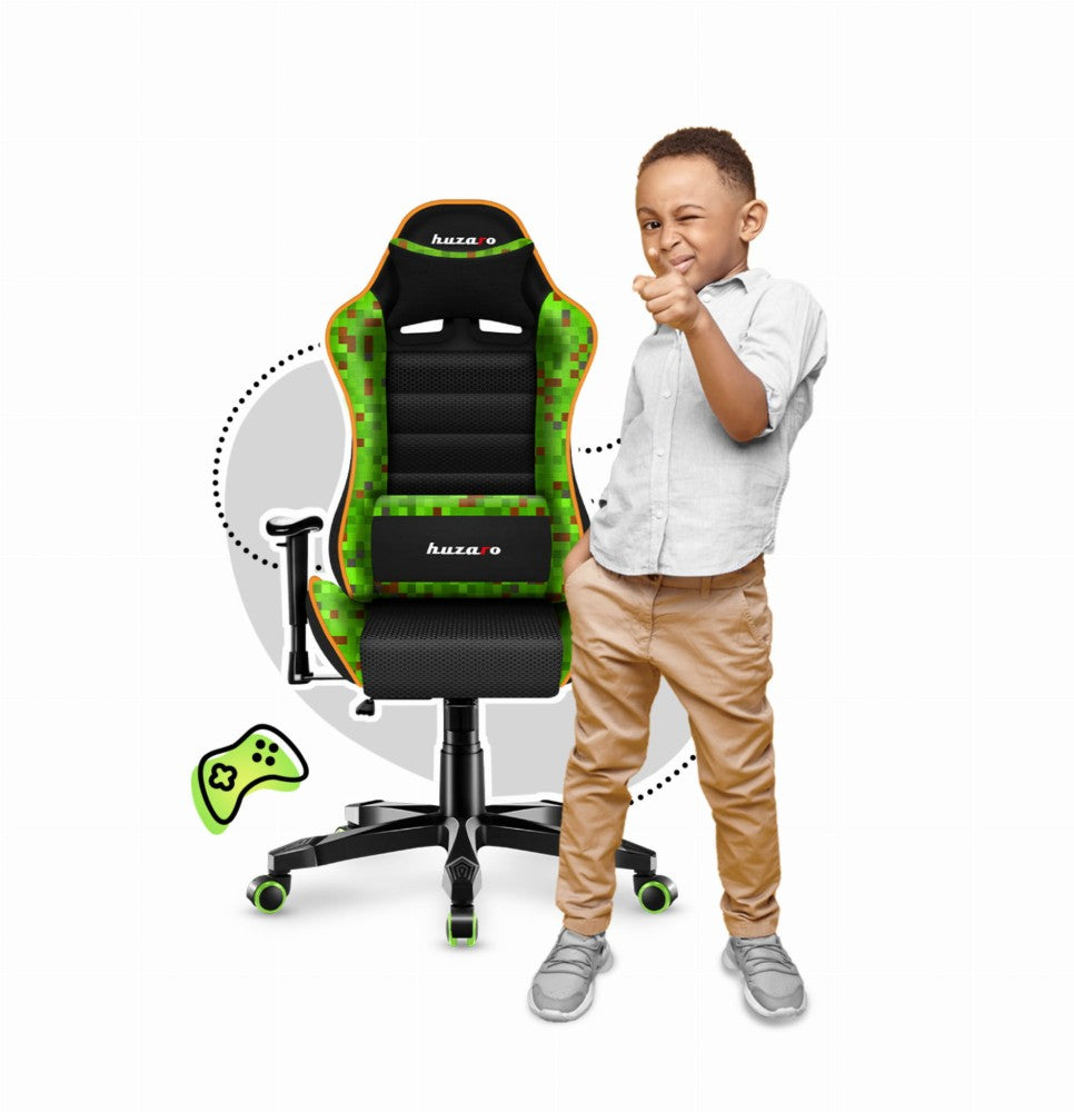 Huzaro Ranger 6.0 Pixel Mesh gamingstol for barn – fremvisning forfra