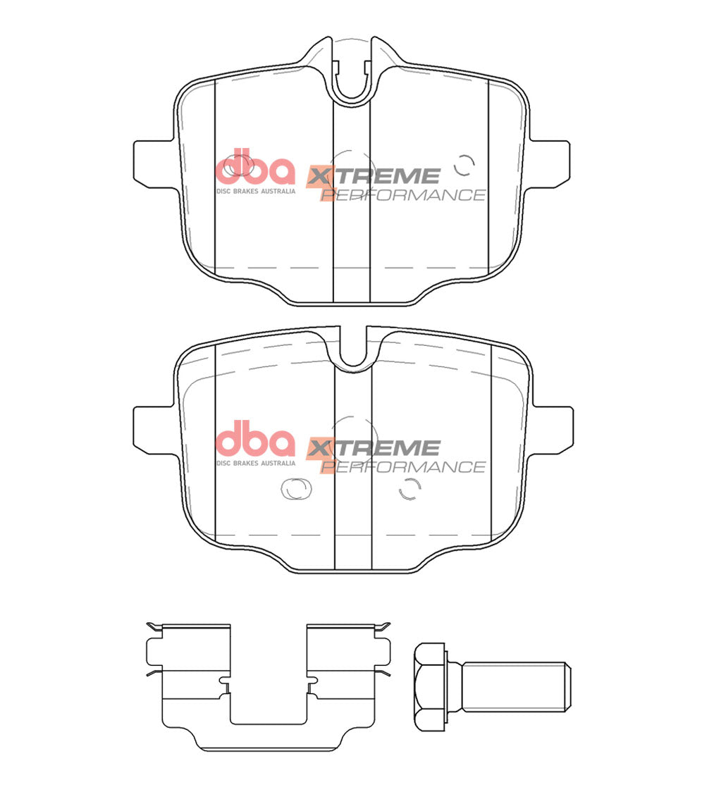 DBA T2 Slotted bremseskiver og Xtreme Performance-klosser for bakaksel BMW Z4 (G29) 18-