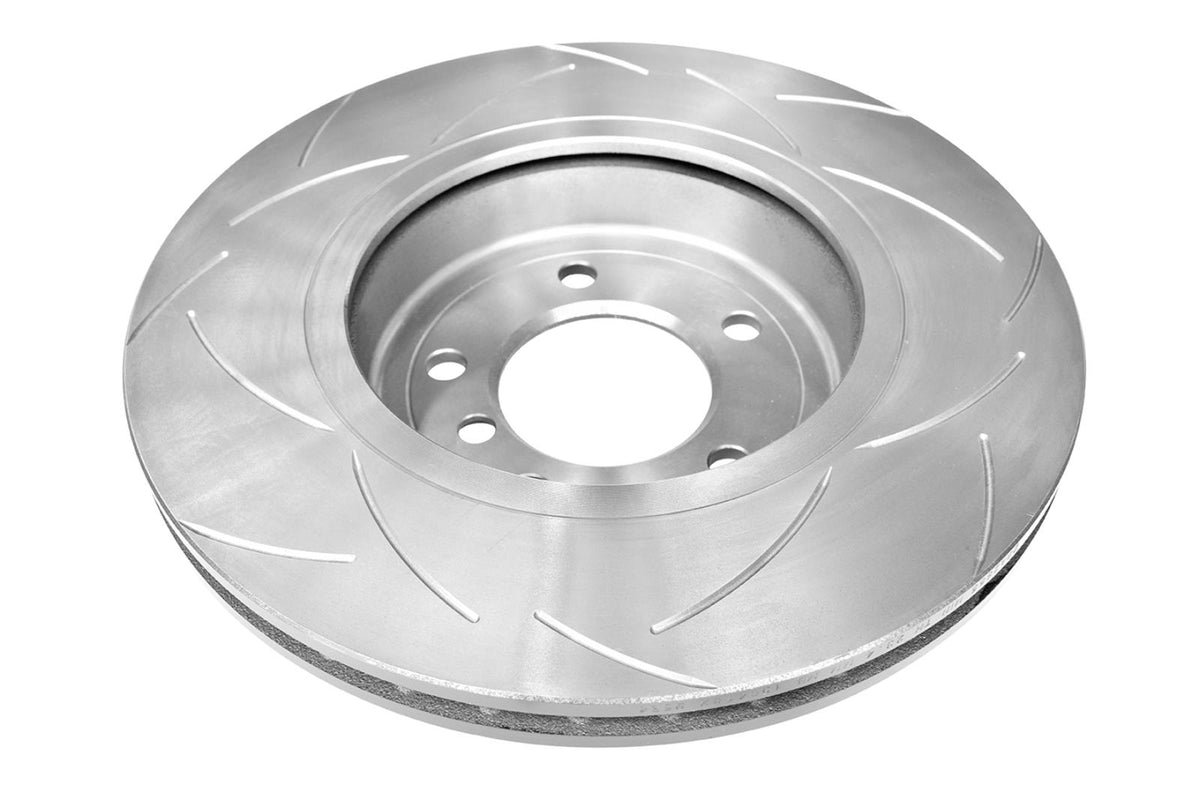 DBA T2 bremseskive med Kangaroo Paw-ventilasjon for BMW E46 330 sett forfra