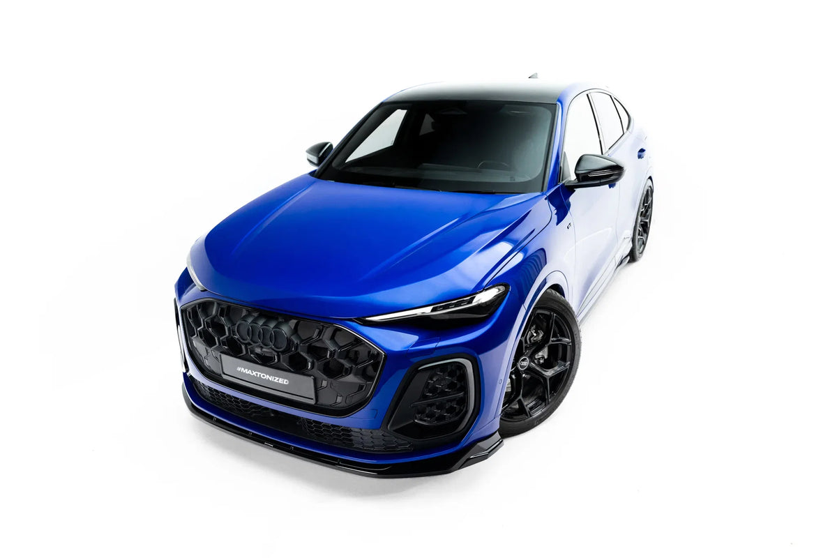 Frontsplitter til Audi Q5 S-Line Sportback Mk3 montert på fronten