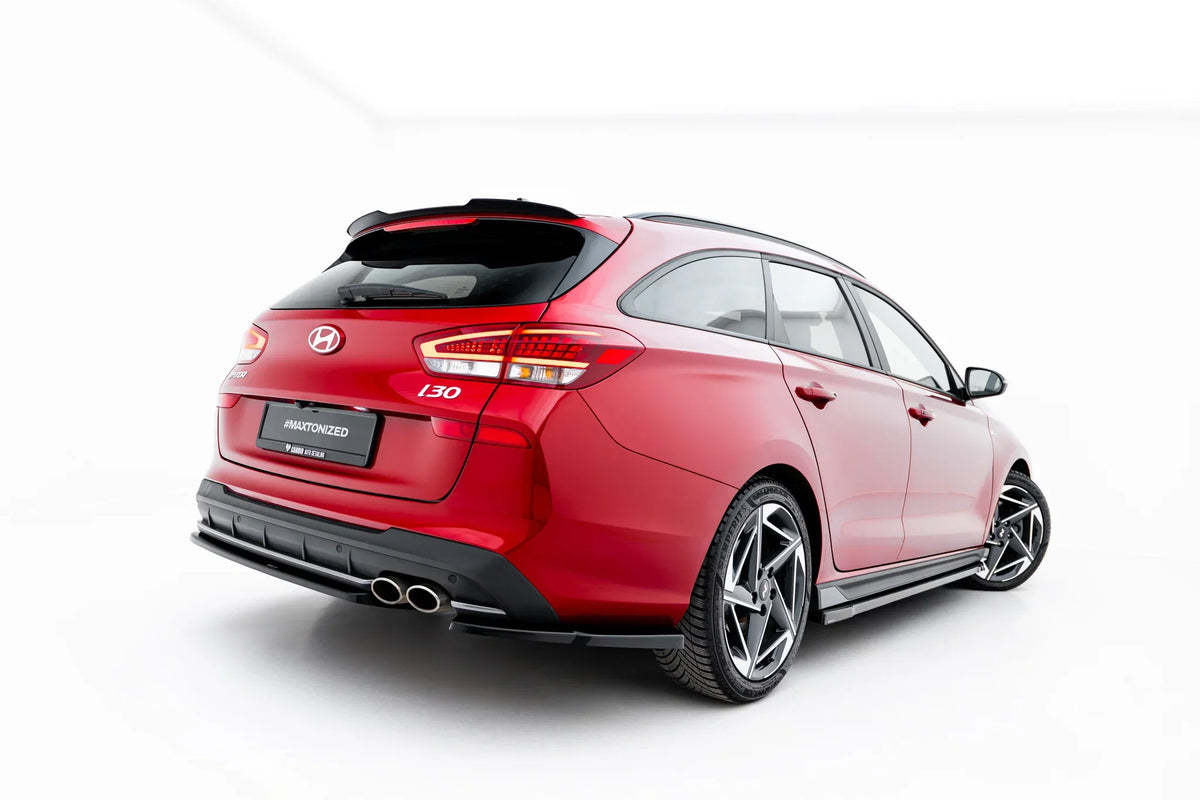 Sidesplittere Bak V.2 i blank sort ABS til Hyundai i30 N-Line Wagon Mk3 Facelift