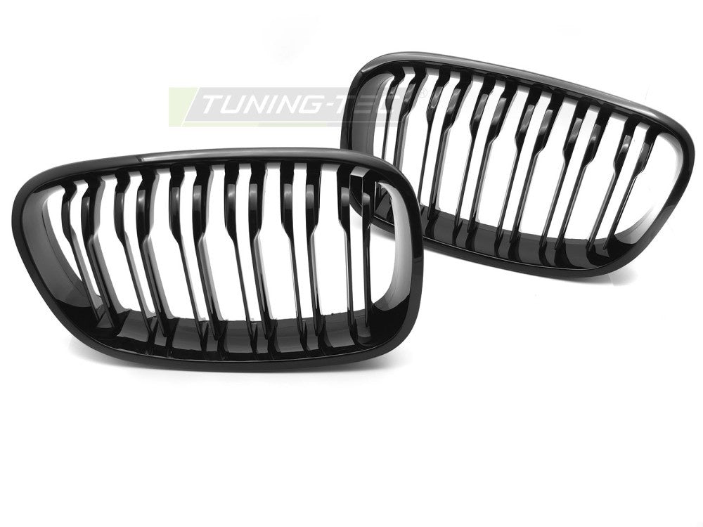 Grill BMW 1-Serie F20/F21 11-18 Sport Double Bar Glossy Black fra Tuning-Tec