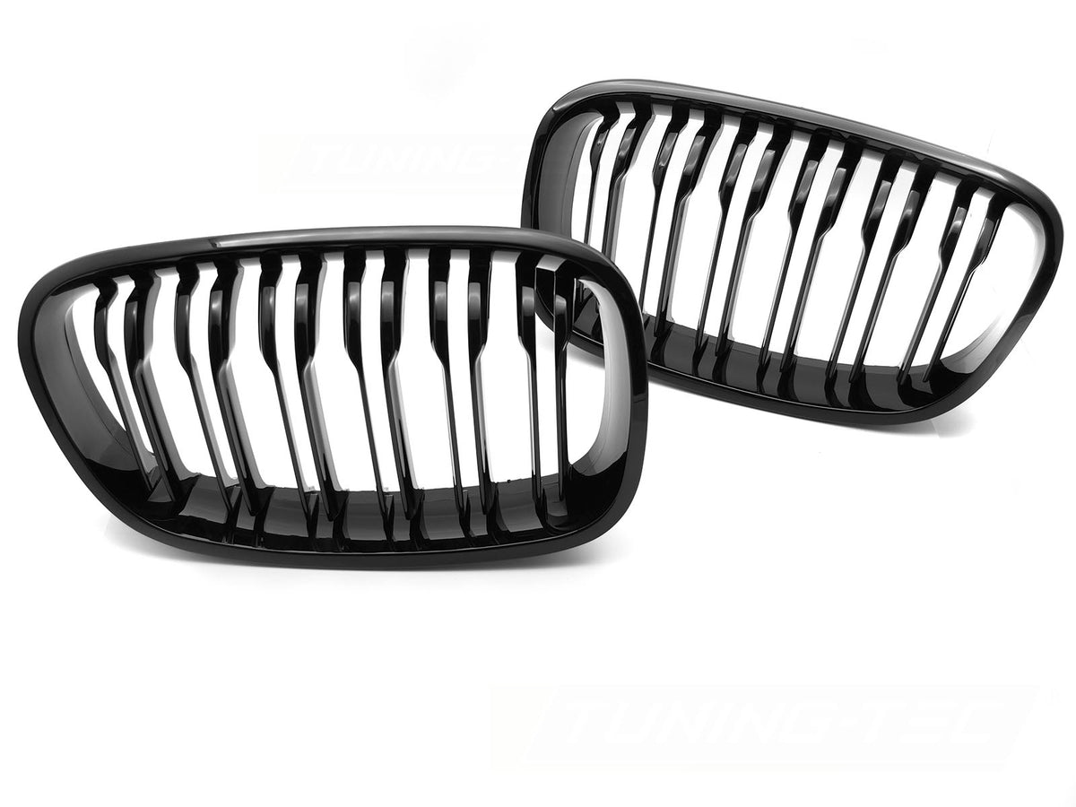Grill BMW 1-Serie F20/F21 11-18 Sport Double Bar Glossy Black fra Tuning-Tec