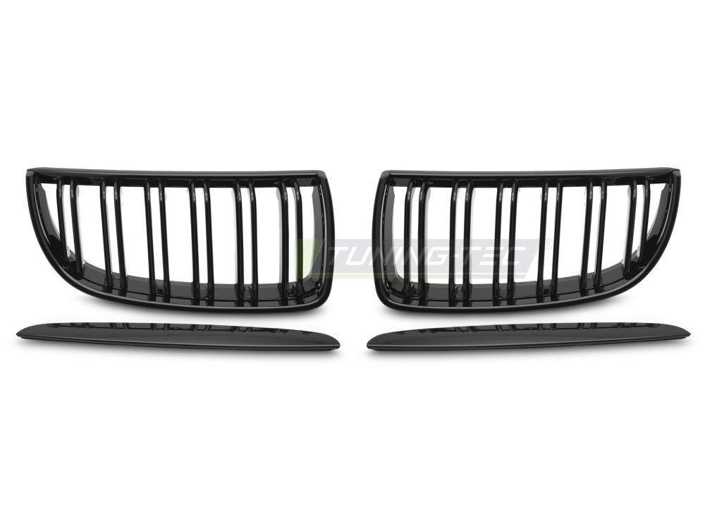 Blank svart grill med dobbel bar-design til BMW E90 og E91 2005-2011