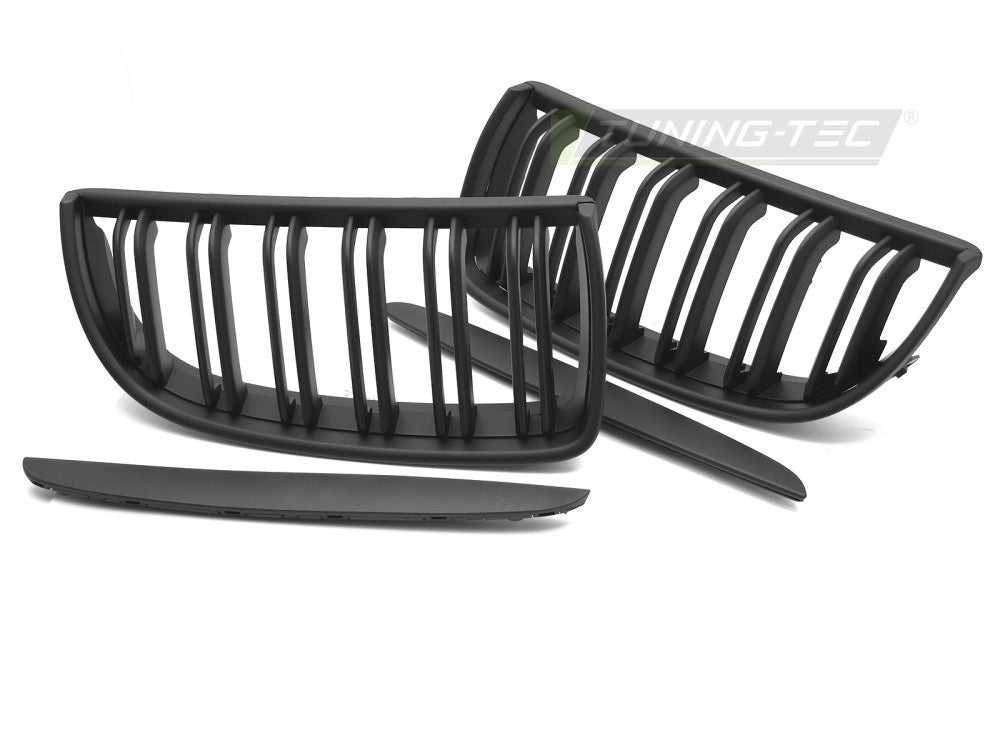 Grill BMW 3 Serie E90 E91 05-11 matt svart double bar fra Tuning-Tec