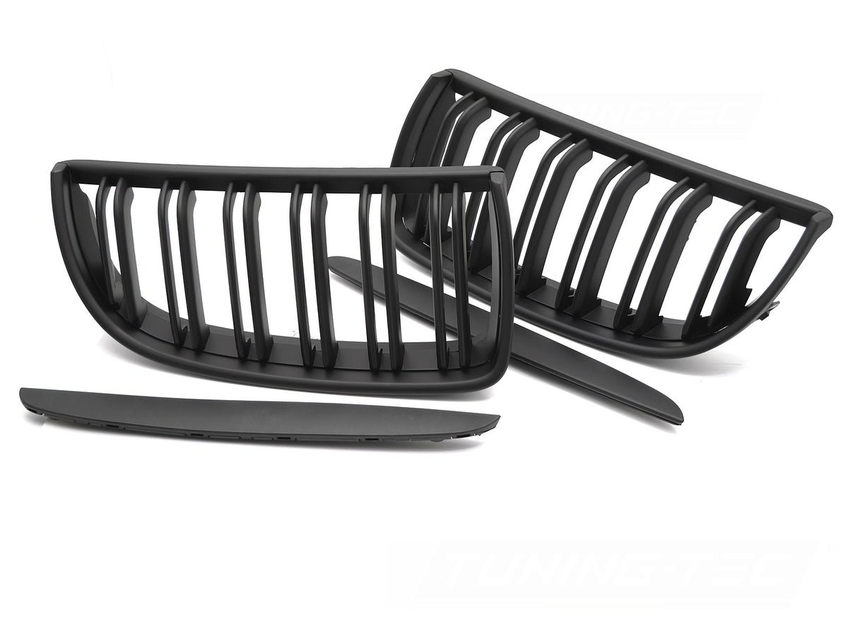 Grill BMW 3 Serie E90 E91 05-11 matt svart double bar fra Tuning-Tec
