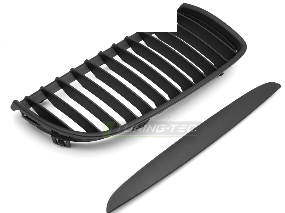BMW E90 E91 frontgrill matt svart nærbilde