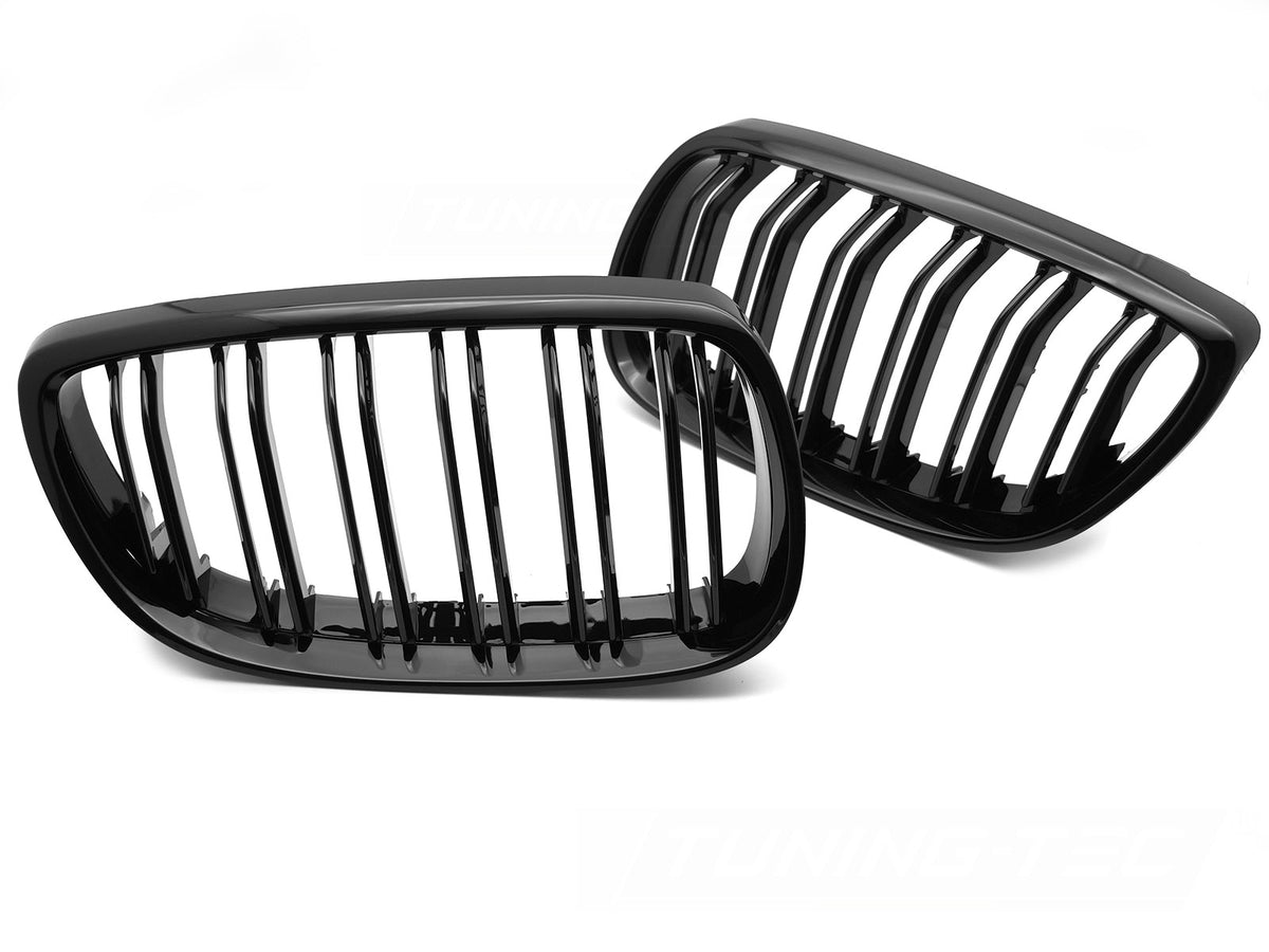 Grill BMW 3-Serie E92/E93 06-10 sport double bar glossy svart fra Tuning-Tec