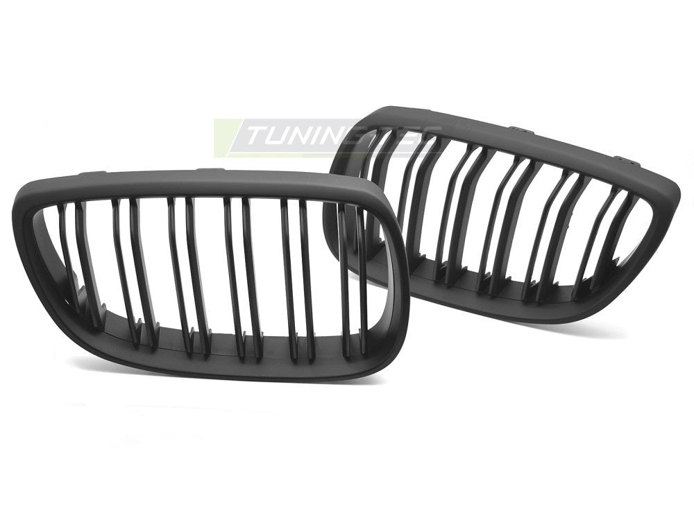 Grill BMW 3 Serie E92/E93 06-13 matt svart sport double bar fra Tuning-Tec