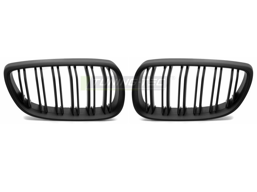 Matt svart grill med double bar-design til BMW E92 og E93