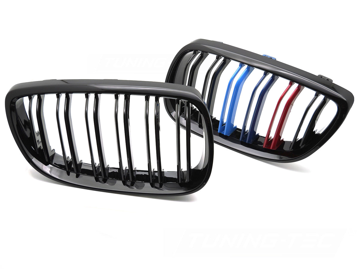 Grill BMW 3 Serie E92/E93 06-10 Sport Glossy Black Tri-Colour Double Bar