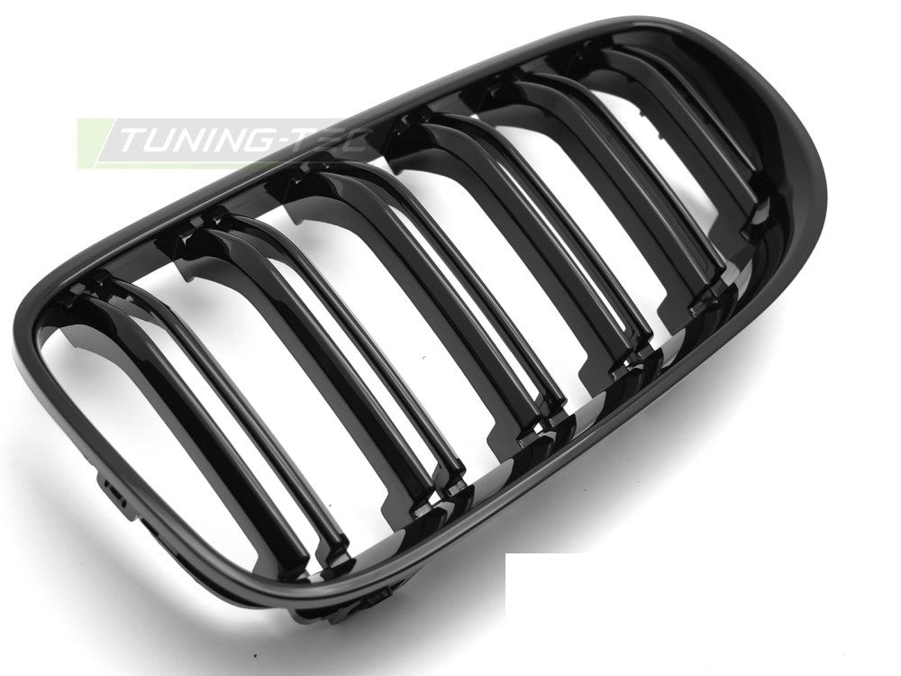 Tuning-Tec grill BMW E92/E93 LCI sport double bar blank svart finish
