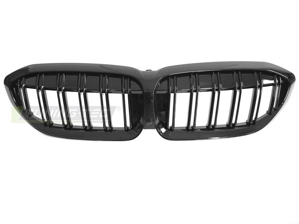 Blank svart grill med double bar-design til BMW G20 G21 2019-2022