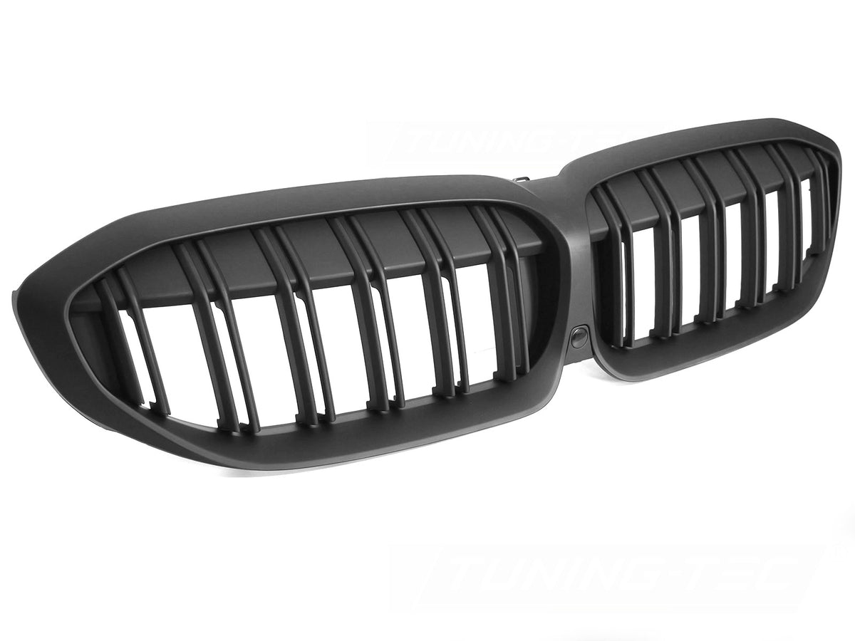 Grill BMW 3-Serie G20/G21 19-22 matt svart sport double bar fra Tuning-Tec
