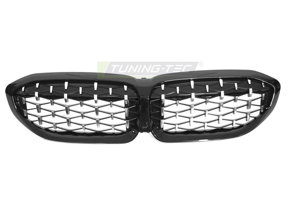 Diamond grill i krom og svart til BMW G20 G21 2019-2022